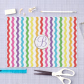 Papier Mousseline Monogramme de lettre initiale en impression chevro (Artisanat)