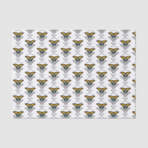 Papier Mousseline Monogramme de papillon Swallowtail