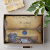 PAPIER MOUSSELINE MONOGRAMME DE PARCHEMENT NATIVITÉ NOËL (Cadeau)