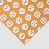 Papier Mousseline Monogramme de point Polka orange (Détail)