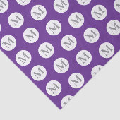 Papier Mousseline Monogramme de point Polka violet (Détail)