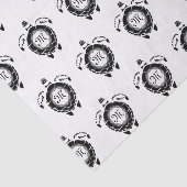 Papier Mousseline Monogramme de shellback de tortue diamant (Détail)