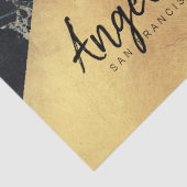 Papier Mousseline Monogramme élégant de pierre de marbre de noir de (Détail)