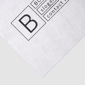 Papier Mousseline Monogramme élégant et nom commercial (ou autre tex (Détail)