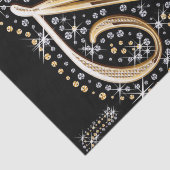 Papier Mousseline monogramme élégant moderne de la lettre de (Détail)