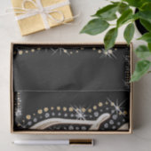 Papier Mousseline monogramme élégant moderne de la lettre de (Cadeau)