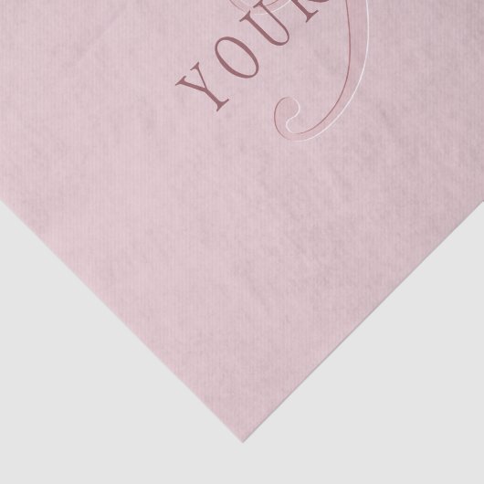 Papier Mousseline Monogramme élégant | Or Rose (Détail)