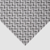 Papier Mousseline Monogramme géométrique de motif de chevron gris (Détail)