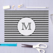 Papier Mousseline Monogramme Grandes noires et blanches (Artisanat)