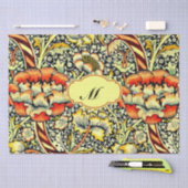 Papier Mousseline Monogramme "M" William Morris Design (Artisanat)