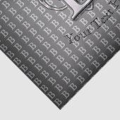 Papier Mousseline Monogramme métallique moderne (B) (Détail)