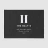 Papier Mousseline Monogramme moderne modifiable Nom et message | Noi (Recto)