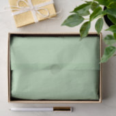 Papier Mousseline Monogramme moderne | Pale & Kelly Green (Cadeau)