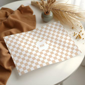 Papier Mousseline Monogramme moderne Retro À damiers Motif personnal