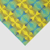 Papier Mousseline Monogramme Motif de style Jungle jaune vif (Détail)