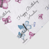 Papier Mousseline Monogramme Papillon rose et bleu (Détail)