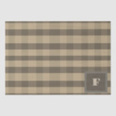 Papier Mousseline Monogramme plaqué moderne Beige Brown (Recto)