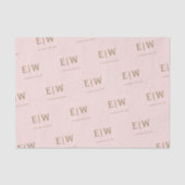 Papier Mousseline Monogramme rose Entreprise Emballage (Recto)