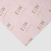 Papier Mousseline Monogramme rose Entreprise Emballage (Détail)