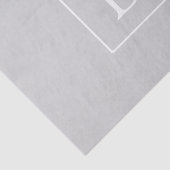 Papier Mousseline Monogramme simple gris clair (Détail)