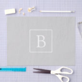 Papier Mousseline Monogramme simple gris clair (Artisanat)