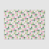 Papier Mousseline Monogramme vert rose moderne de motif de pois (Recto)