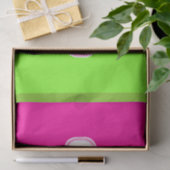 Papier Mousseline Monogramme vert rose rose néon moderne (Cadeau)