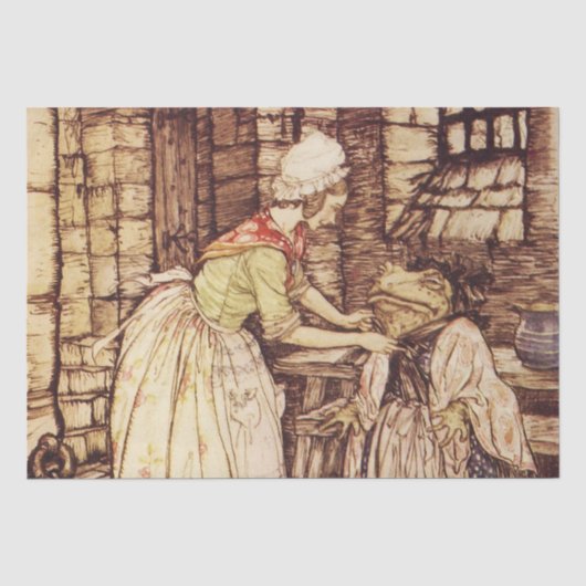 Papier Mousseline Monsieur Toad s'habille par Arthur Rackham (Recto)