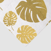 Papier Mousseline Monstère d'or moderne Feuille Tropical Motif (Détail)
