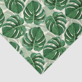 Papier Mousseline Monstère verte Feuille tropicale (Détail)