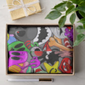 Papier Mousseline Monstres caractères mignons Motif d'Halloween (Cadeau)