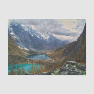 Papier Mousseline Montagnes alpines pittoresques photo