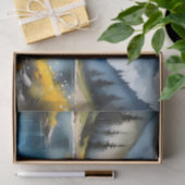 Papier Mousseline Montagnes enneigées et lac (Cadeau)