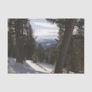 Papier Mousseline Montagnes Madison en hiver dans le Montana