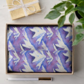 Papier Mousseline Montagnes Retro Snowy Purple (Cadeau)