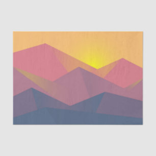 Papier Mousseline Montagnes Rustiques minimaliste géométrique