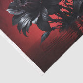 Papier Mousseline Montée des pétales noirs - Découpage (Détail)