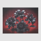 Papier Mousseline Montée des pétales noirs - Découpage (Recto)