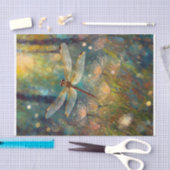 Papier Mousseline Montée du matin scintillante, libellules éblouissa (Artisanat)