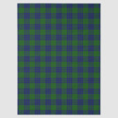 Papier Mousseline Montgomery écossais vert bleu plaid (Recto)