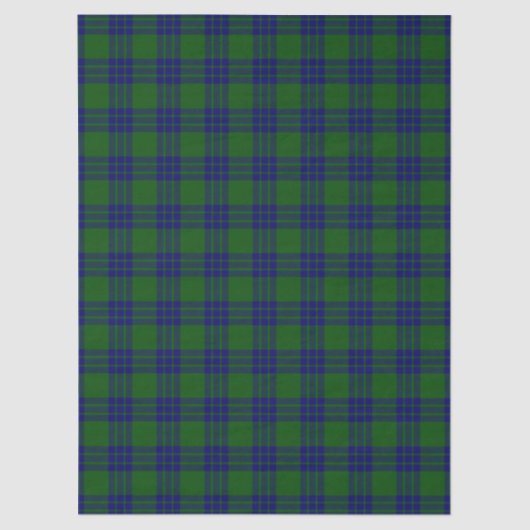 Papier Mousseline Montgomery écossais vert bleu plaid (Recto)