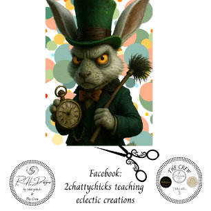 Papier Mousseline Montre de poche Lapin au chapeau vert du livre d'h