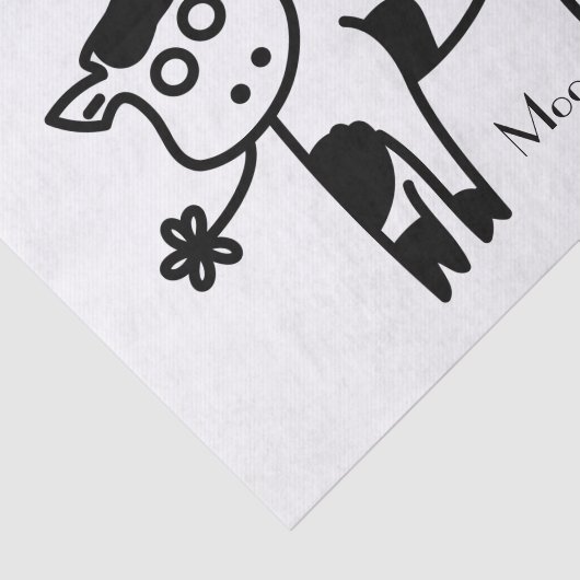 Papier Mousseline Moo Cow Thunder_Cove (Détail)