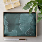 Papier Mousseline Moody Agate | Turquoise Vert Malachite Riche Joyau (Cadeau)
