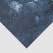 Papier Mousseline Moody bleu aquarelle lune déesse découpage (Détail)