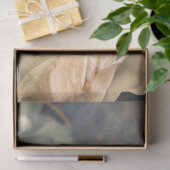 Papier Mousseline Moody Blue, surdimensionné Papillon & Peony (Cadeau)