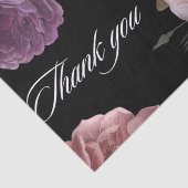 Papier Mousseline Moody foncé aquarelle Fête des mariées florale noi (Détail)