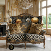 Papier Mousseline Moody Gold Botanical Seamless Decoupage