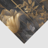 Papier Mousseline Moody Gold Botanical Seamless Decoupage (Détail)