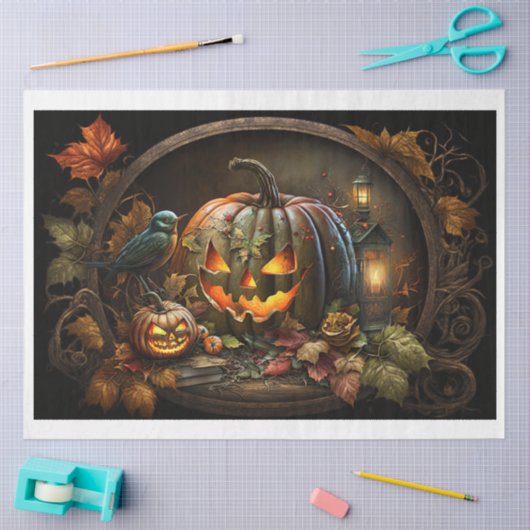 Papier Mousseline Moody Halloween Citrouille Tissue Paper (Artisanat)
